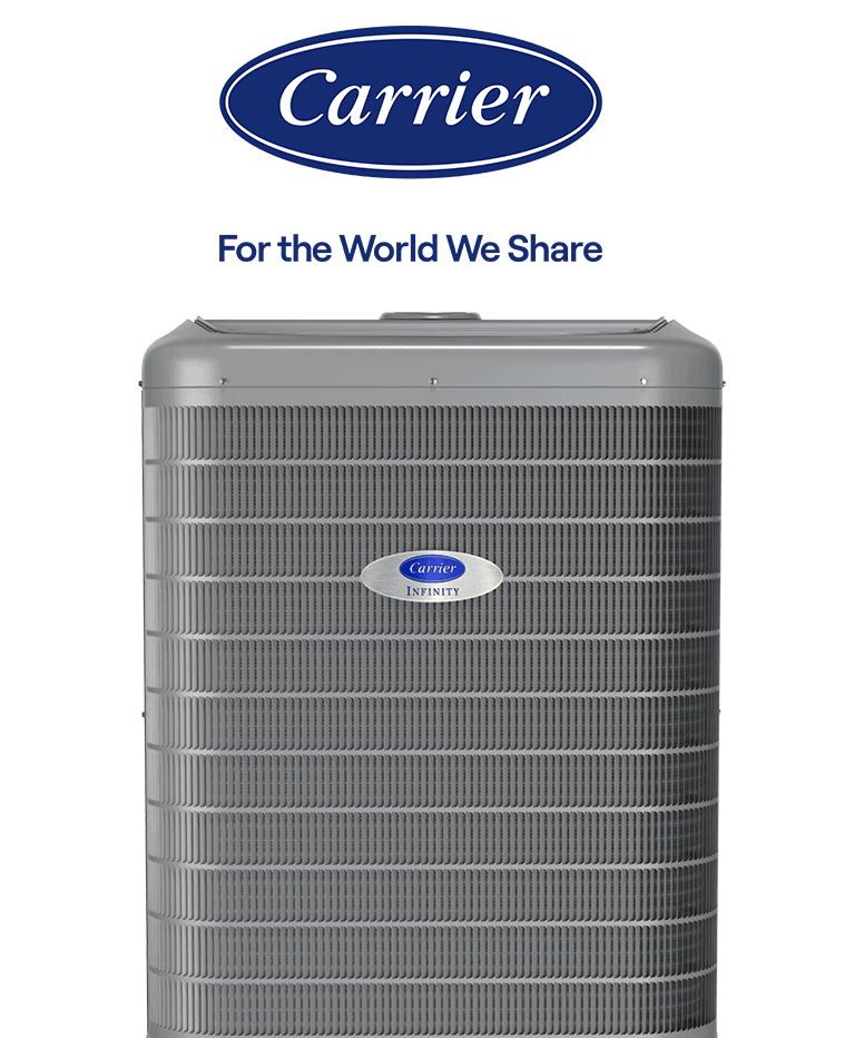 Carrier logo with a Carrier system.