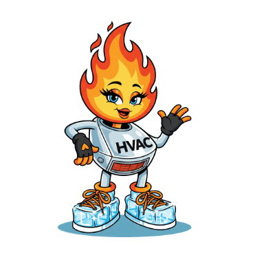 All Phase Heating & Air Conditioning's HVAC mascot.